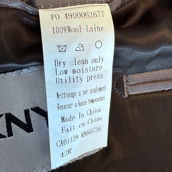 Unisex Fine Wool Suiting Blazer men’s sz 42R - Black - Picture 8 of 16